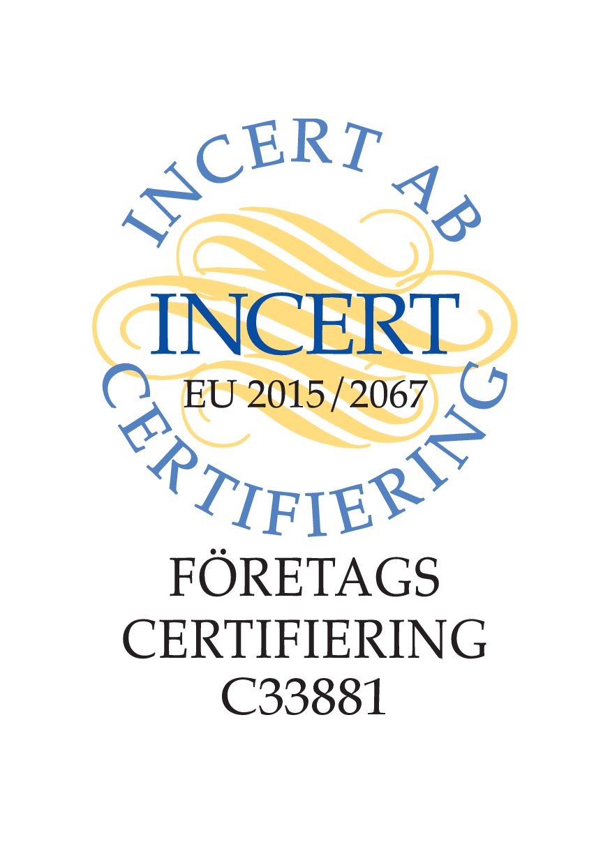 INCERT företagsmärke, kylcertifierat företag C33881